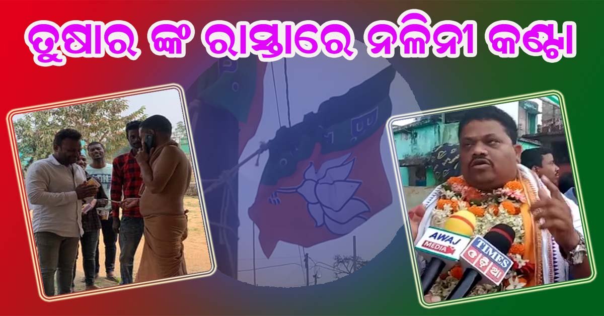 ବାରଙ୍ଗ ଜିଲ୍ଲା ପରିଷଦ ଫାଇଟ : ତୁଷାରଙ୍କ ରାସ୍ତାରେ ନଳିନୀ କଣ୍ଟା  !!!!