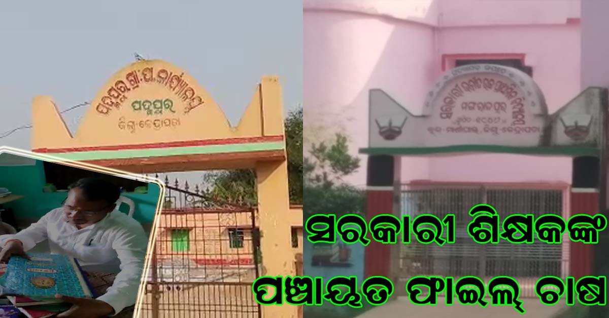 ପଞ୍ଚାୟତ ଅଫିସ୍ ରେ ସରକାରୀ ଶିକ୍ଷକ !!!