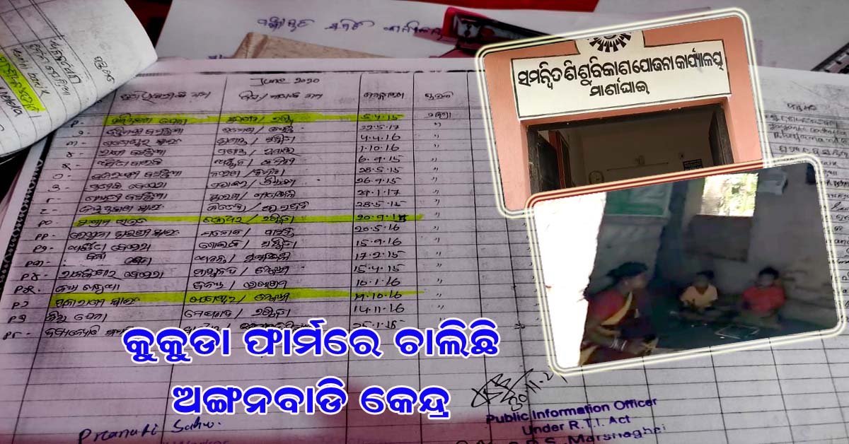 କୁକୁଡ଼ା ଫାର୍ମ ରେ ଚାଲିଛି ଅଙ୍ଗନୱାଡି କେନ୍ଦ୍ର !!!