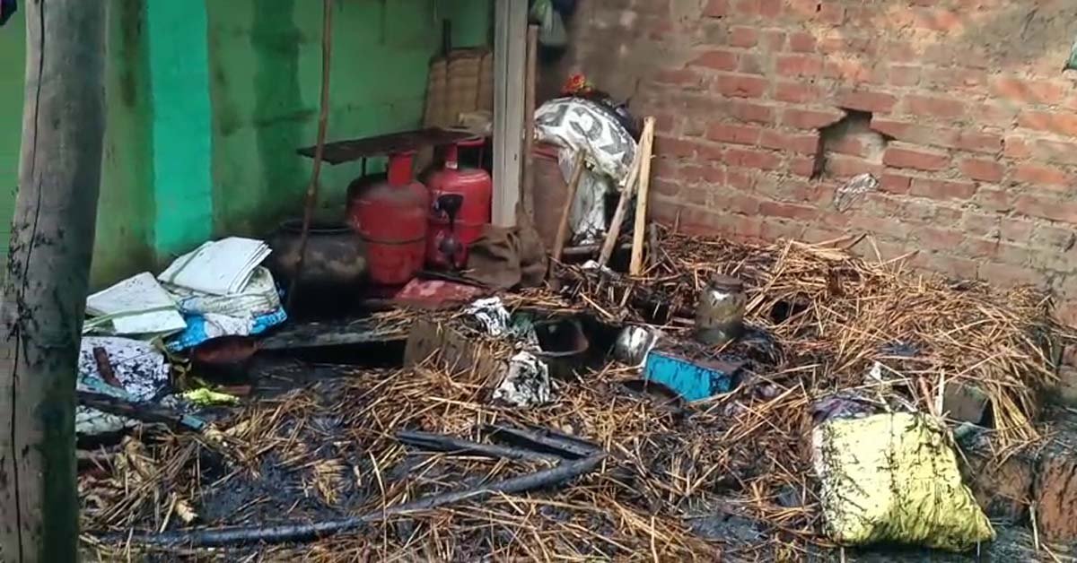 ଗ୍ୟାସ ଟାଙ୍କି ରେ ନିଆଁ ଲାଗି ଜଳିଗଲା ଘର : ଧନ ସମ୍ପତି ପୋଡିଯିବା ସହିତ ଚାରି ଜଣ ଆହତ !!!