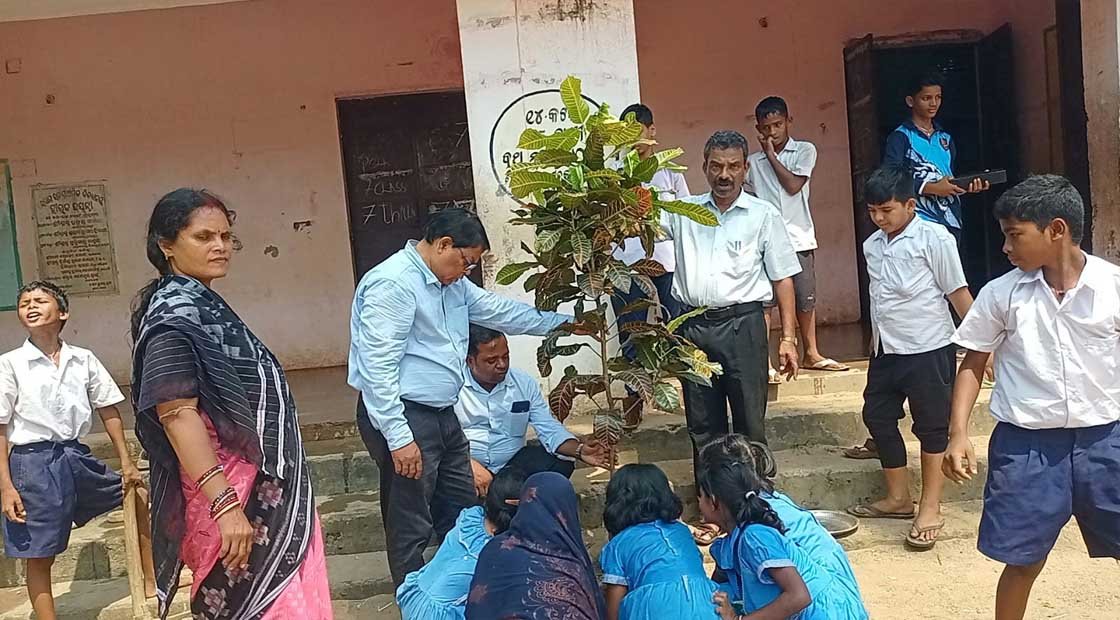 ଗାନ୍ଧୀ ଓ ଶାସ୍ତ୍ରୀ ଜୟନ୍ତୀରେ ପିଲାଙ୍କ ଦ୍ବାରା ବୃକ୍ଷ ରୋପଣ !!!